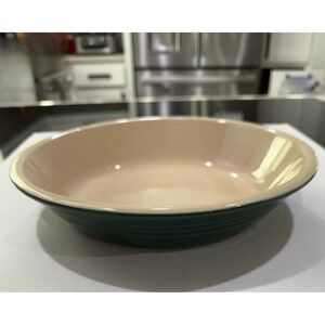 Le Creuset Green Round Deep Stoneware Pie Dish Quiche Baking‎ Dish 9" x 2"